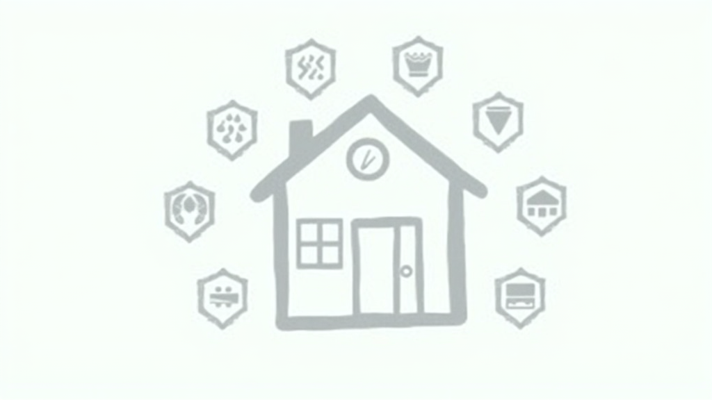 Illustration of a home insurance policy with various icons for add-ons like flood, jewelry, electronics, and earthquake coverage